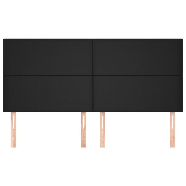 vidaXL Cabecero de cama negro 180x5x118/128 cm piel sint&eacute;tica