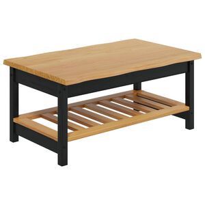 VidaXL Mesa de centro EKAI Negro 100 x 60 x 45,5 cm
