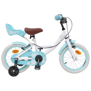 vidaXL Bicicleta Infantil 12 Pulgadas para 2-4 a&ntilde;os Blanco