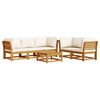 vidaXL Juego de muebles jard&iacute;n 6 pzas con cojines madera maciza acacia