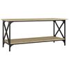 vidaXL Mesa de centro madera y hierro roble Sonoma 100x45x45 cm