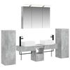 vidaXL Juego de muebles de ba&ntilde;o 6 uds. Gris Hormig&oacute;n