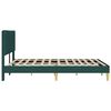 vidaXL Estructura de cama con cabecera Verde oscuro 120 x 190 cm tela
