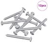 vidaXL Tornillos de Muebles 12 uds. Plateado M6 x 60 mm Acero