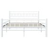 vidaXL Estructura de cama sin colch&oacute;n metal blanco 140x200 cm
