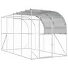vidaXL Gallinero Contra la Pared Plateado 400 x 200 x 215 cm