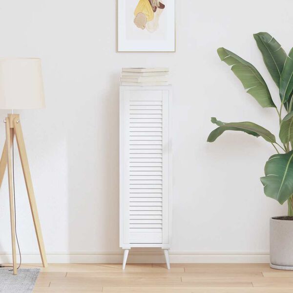 vidaXL Puerta de armario de lamas blanco 99x29,5 cm