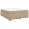 vidaXL Cama box spring con colch&oacute;n cuero sint&eacute;tico capuchino 200x200cm