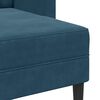 vidaXL Sof&aacute; 2 plazas con chaise longue en forma L azul 125 cm