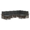 vidaXL Conjunto de sof&aacute;s de jard&iacute;n 9 pcs Gris y Gris Oscuro