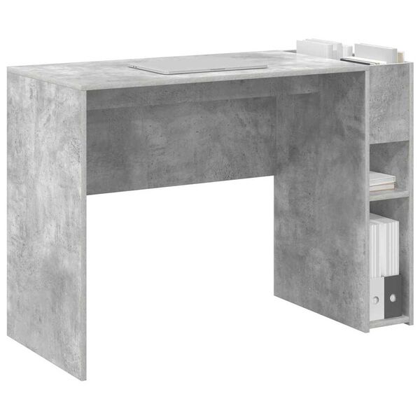 vidaXL Escritorio Gris Concreto 109 x 50 x 78 cm Madera de ingenier&iacute;a