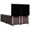 vidaXL Cama box spring con colch&oacute;n tela marr&oacute;n oscuro 140x200 cm