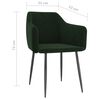 vidaXL Sillas de comedor 2 unidades terciopelo verde oscuro