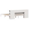 vidaXL Cama con estantería sin colchón madera maciza blanca 180x200 cm