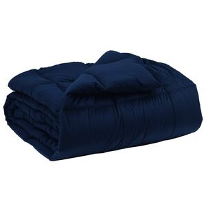 vidaXL Edred&oacute;n de Invierno 135 x 200 cm Invierno Azul Oscuro