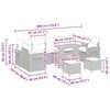 vidaXL Conjunto de sof&aacute;s de jard&iacute;n con coj&iacute;n 10 pcs Gris