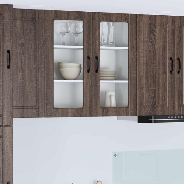 vidaXL Mueble de Cocina con estante Roble Marr&oacute;n 80 x 31 x 80 cm