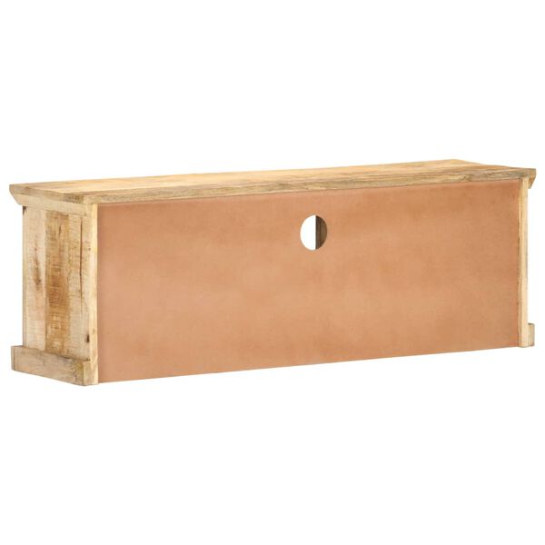 vidaXL Mueble para TV madera maciza mango y caña natural 120x30x40 cm