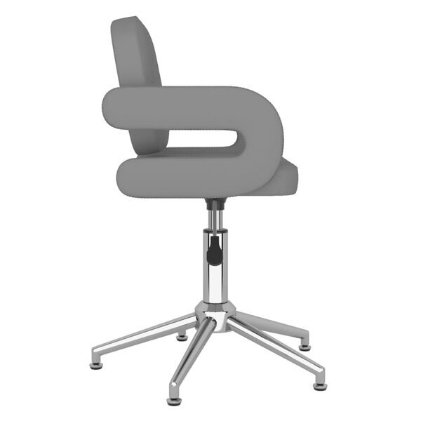 vidaXL Sillas comedor giratorias 2 unidades cuero sint&eacute;tico gris