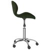 vidaXL Silla de comedor giratoria de terciopelo verde oscuro