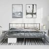 vidaXL Estructura cama sin colchón con estribo metal negro 183x213 cm