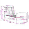 vidaXL Cama con estantería sin colchón madera maciza marrón 100x200 cm