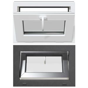 vidaXL Ventana de s&oacute;tano RISOR 60 x 40 cm PVC y vidrio Gris antracita