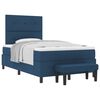 vidaXL Cama tipo Box Spring con cabecera Azul 120 x 200 cm tela
