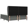 vidaXL Cama tipo Box Spring con colch&oacute;n Gris oscuro 200 x 200 cm tela
