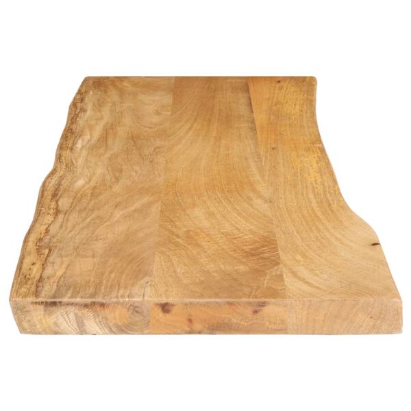 vidaXL Tablero de mesa borde natural madera maciza mango 110x40x2,5 cm