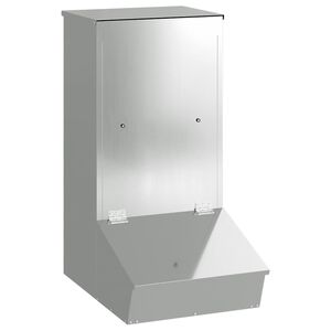 vidaXL Comedero para Cerdo Plateado 55 x 38 x 76 cm 20 kg