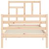 vidaXL Estructura de cama con cabecero madera maciza
