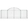 vidaXL Cestas de gaviones 14 uds forma de arco hierro 200x50x60/80 cm