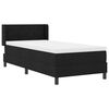 vidaXL Cama tipo Box Spring con colch&oacute;n Negro 190 x 90 cm Poli&eacute;ster