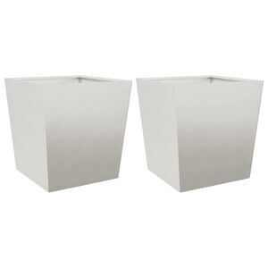vidaXL Jardineras 2 uds de acero inoxidable 50x50x50 cm