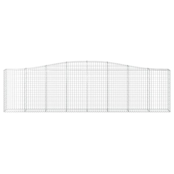 vidaXL Cestas de gaviones 15 uds forma de arco hierro 400x30x100/120cm