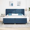 vidaXL Cama tipo Box Spring con colch&oacute;n Azul 200 x 200 cm tela