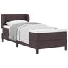 vidaXL Cama tipo Box Spring con colch&oacute;n Marr&oacute;n Oscuro 80 x 200 cm tela