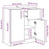 vidaXL Aparador Roble artesanal 60 x 30 x 70 cm Madera de ingenier&iacute;a