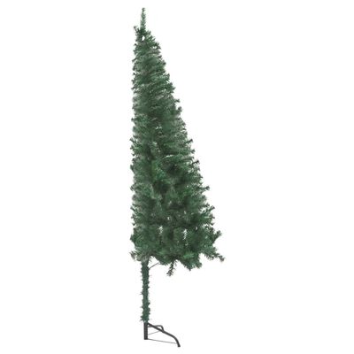 vidaXL Árbol de Navidad de esquina con luces PVC verde 150 cm