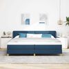 vidaXL Cama tipo Box Spring con colch&oacute;n Azul 200 x 200 cm tela