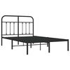 vidaXL Estructura cama sin colch&oacute;n con cabecero metal negro 120x190 cm