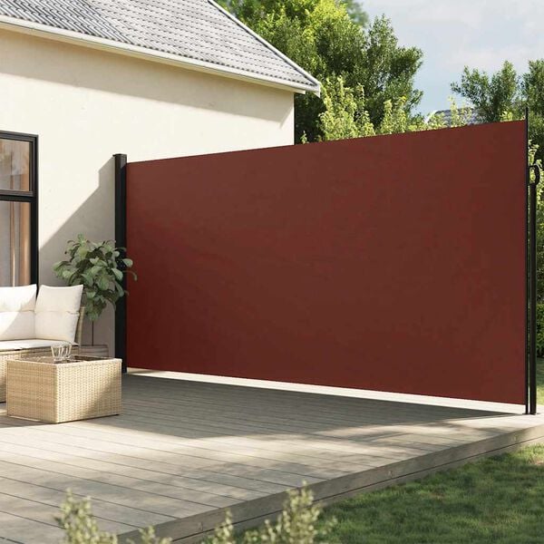 vidaXL Toldo lateral retr&aacute;ctil marr&oacute;n 200x300 cm