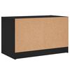 vidaXL Mueble de TV con puertas de vidrio negro 68x37x42 cm