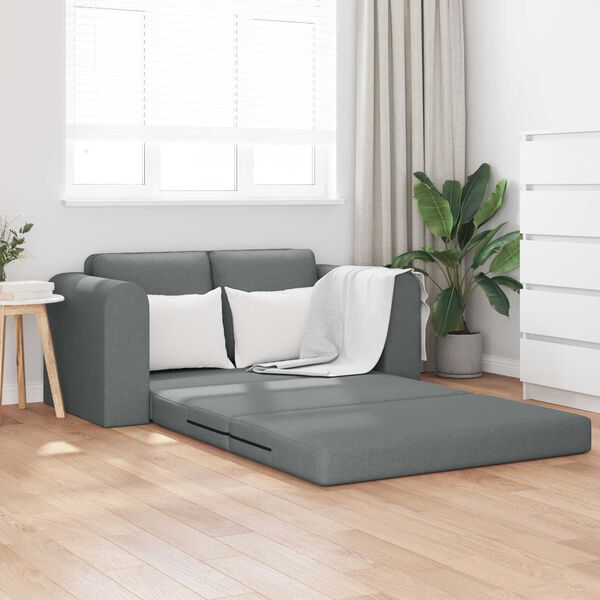 vidaXL Sof&aacute; Cama Plegable Gris oscuro 148 x 71 x 83 cm tela