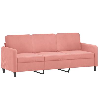 vidaXL Juego de sofás con cojines 2 piezas terciopelo rosa