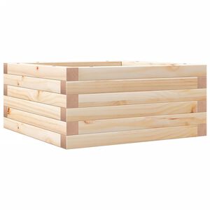 vidaXL Jardinera de madera maciza de pino 50x50x23 cm