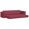 vidaXL Sof&aacute; cama 200cm Rojo vino tela