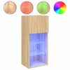 vidaXL Mueble para TV con luces LED roble Sonoma 40,5x30x90 cm