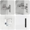 vidaXL Juego de muebles de ba&ntilde;o Montaje en la pared 4 pcs brillante
